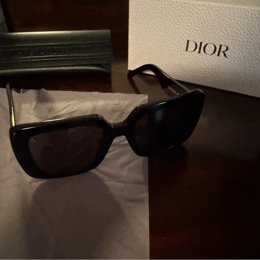 Dior Black Rectangular Sunglasses Luxury Accessory